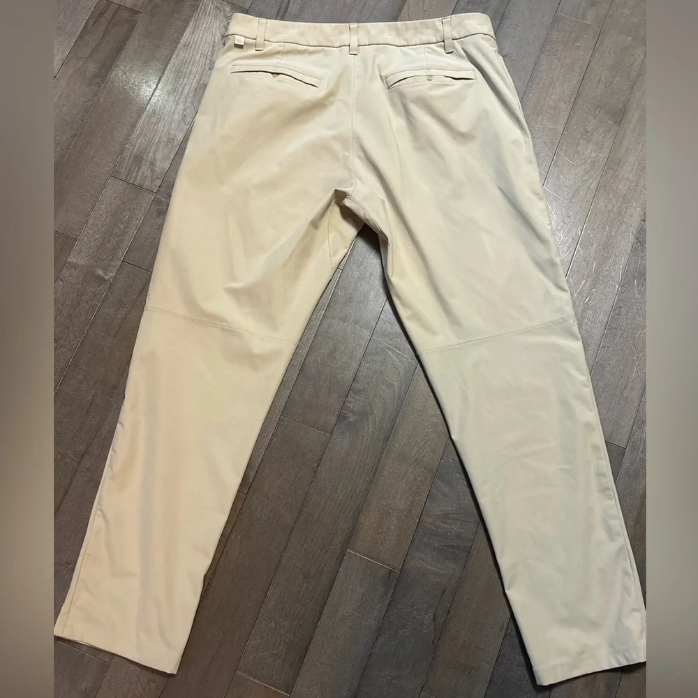 Lululemon ABC Pants Men’s 36x30 Beige Khaki Warpstreme Stretch Golf Casual - Picture 2 of 8